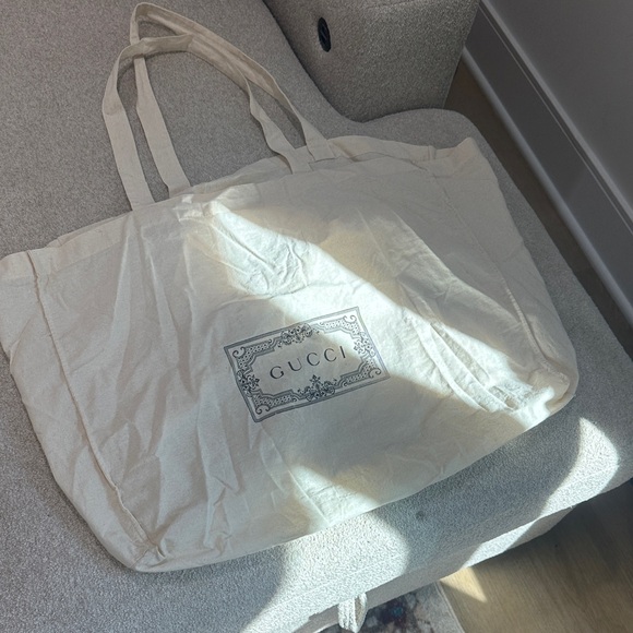 Gucci Ivory Canvas Tote - Picture 1 of 3